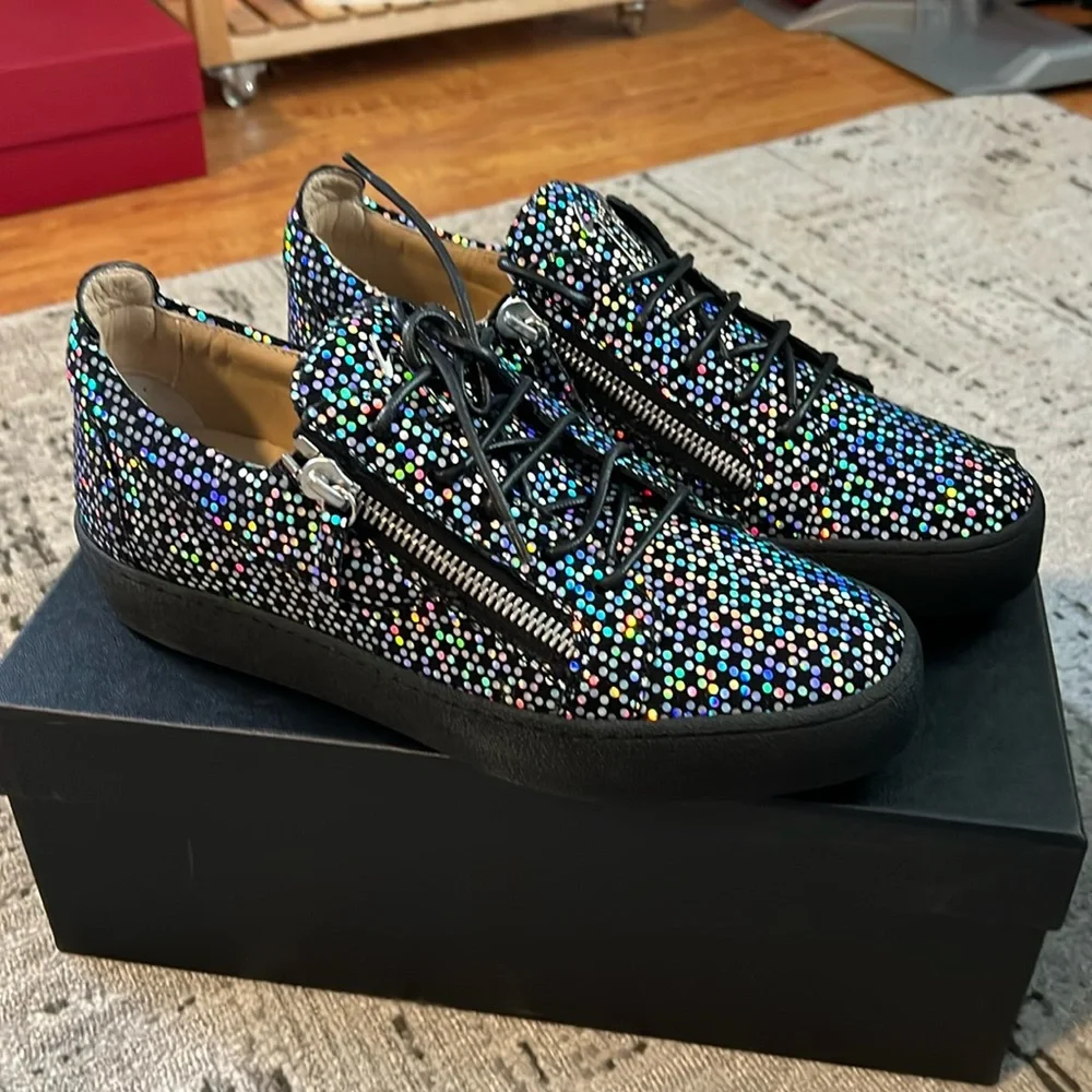 Giuseppe Zanotti Double Zip Low Top Sneakers - Picture 1 of 9